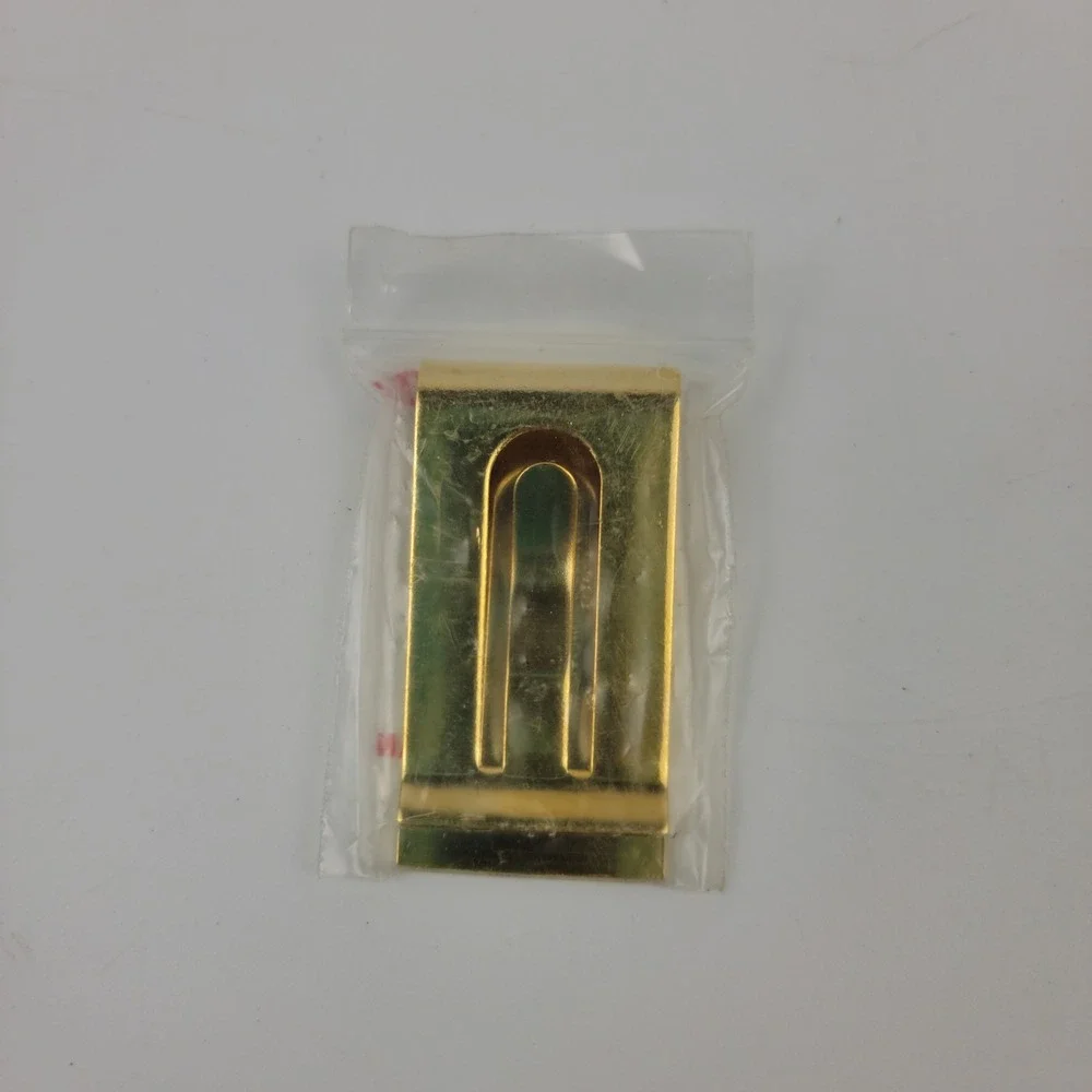 Vintage Mercedes Benz Gold Tone Enameled Logo Money Clip Accessory